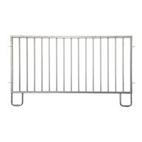 Produktbild von Kerbl 14491 Modulare Zaunaufstallung mit Tür und Fressplätzen Silber 215cm x 3cm x 120cm