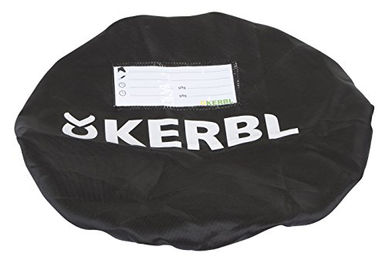 Kerbl 2er-Pack Eimerabdeckung und Futterschalen-Abdeckung aus Kunststoff, Schwarz, Ø 40 cm, wasserabweisend mit Hülle für Beschriftungskarten – Bild 1 von 8