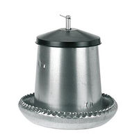 Produktbild von Kerbl 71103-0 Futterautomat für Hühner und Puten aus verzinktem Metall 40 kg