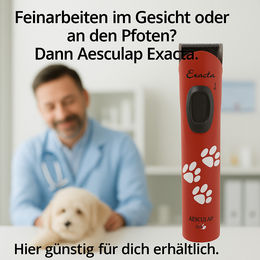 Kerbl Aesculap Exacta GT 416 Akkuschermaschine für Hunde mit Li-Ion Akku in Rot - 1 Stk. – Bild 1 von 12