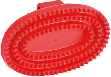 Kerbl Agritura Gummistriegel Junior oval rot mit Handschlaufe für Ponys – Bild 1 von 3
