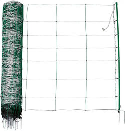 Kerbl AKO Fencing TopLine Plus Weidenetz mit Einzelspitze 50m Weiß/Grün - 50 m – Bild 1 von 2