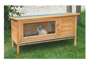 Kerbl Alfred Nagerhaus aus Holz für Kaninchen und Meerschweinchen 116x45x62 cm – Bild 1 von 5