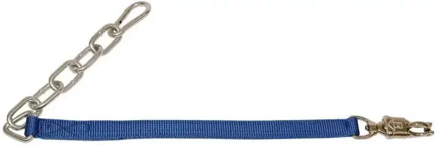Kerbl Anbindegurt mit Kette und Karabinerhaken Blau 70 cm – Bild 1 von 2