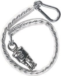 Kerbl Anbindekette für Pferde mit Panikhaken und Karabinerhaken aus Metall mit Kunststoffüberzug 70 cm - 70 cm – Bild 1 von 6