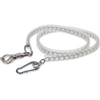 Produktbild von Kerbl Anbindekette für Pferde mit PVC-Überzug, Panikhaken und Karabiner, 50 cm, Metall, Silber - 50 cm