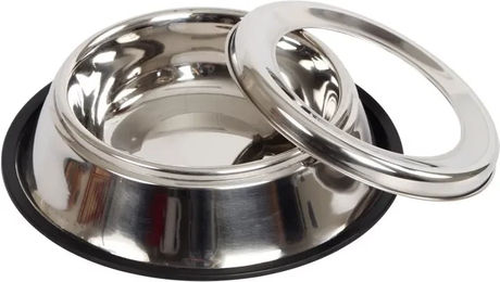 Kerbl Anti-Splash Wassernapf aus Edelstahl Silber Größe M - 900 ml – Bild 1 von 5