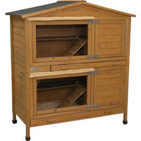 Produktbild von Kerbl Appartement Pro Nagerhaus aus Holz für Kaninchen und Meerschweinchen 118x61x130 cm