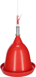 Kerbl automatische Geflügeltränke aus Kunststoff in Rot für Hühner und Puten – Bild 1 von 2
