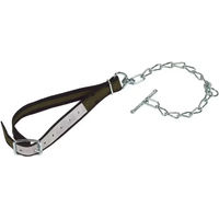Produktbild von Kerbl Ballenklammer mit Ringkette aus Leder in Braun und Silber