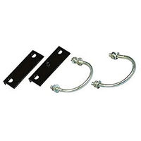 Produktbild von Kerbl Befestigungsbügel und Stabilisierungsplatten für Tränkebecken aus Metall in Silber und Schwarz