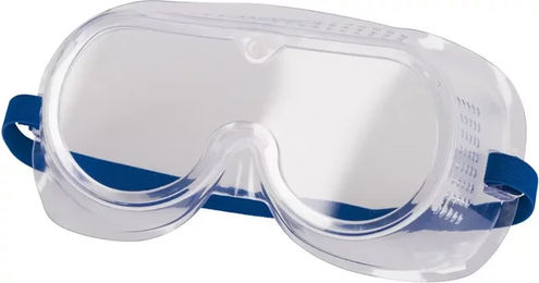 Produktbild von Kerbl Brillen-Maske transparent aus Kunststoff mit EN166 Klasse B Schutz und wasserabweisender Beschichtung
