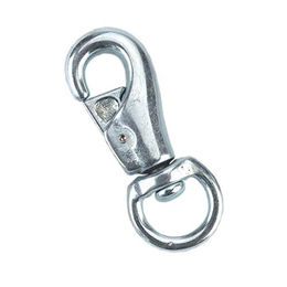 Kerbl Bull Snap Karabinerhaken mit Wirbel aus Metall verzinkt in Silber – Bild 1 von 1