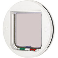 Produktbild von Kerbl Cat Mate 210 Katzenklappe für Glas mit 4-Wege-Verriegelung weiß