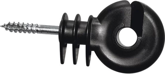 Produktbild von Kerbl CompactEDX Isolatoren für ringförmige Elektrozäune mit Schrauben Schwarz aus Kunststoff 130 Stück