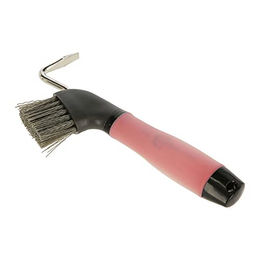Produktbild von Kerbl Covalliero Hufkratzer mit Gelgriff und Bürste Rot/Schwarz aus Metall