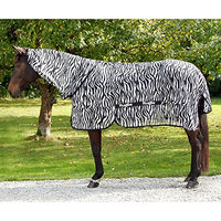 Produktbild von Kerbl Covalliero RugBe Zebra Fliegendecke und Ekzemerdecke für Pferde mit Halsteil 145cm