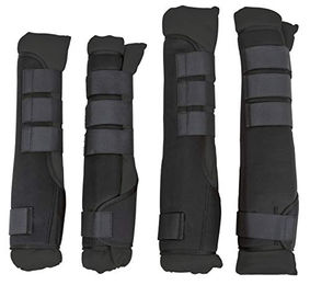 Kerbl Covalliero Stall- und Transportgamaschen für Pferde 4er Set Schwarz Größe M – Bild 1 von 8