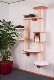 Kerbl Dolomit XL Katzenbaum zur Wandmontage in Weiß mit 185 cm Höhe und Sisalstamm – Bild 1 von 1