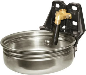 Produktbild von Kerbl Edelstahl Druck-Trinkbrunnen für Pferde in Silber