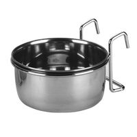 Produktbild von Kerbl Edelstahlnapf mit Halterung 600 ml Silber - 600 ml