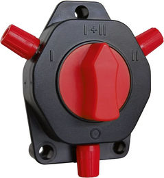 Produktbild von Kerbl Ein-Ausschalter mit 4 Positionen, 2 Ausgängen und Schale aus Kunststoff in Schwarz und Rot