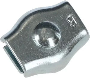 Kerbl Einfacher Stecker für verzinktes Kabel aus Metall in Silber 10er Packung – Bild 1 von 1