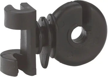 Produktbild von Kerbl Elektrozaun Isolatoren mit Rundclip Schwarz aus Kunststoff 25 Stück
