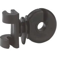 Produktbild von Kerbl Elektrozaun Isolatoren mit Rundclip Schwarz aus Kunststoff 25 Stück