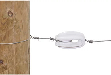 Produktbild von Kerbl Elektrozaun Isolatoren Typ Ei aus Glasfasern in Weiß 6er Pack