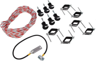 Produktbild von Kerbl Elektrozaun-Set zur Wolfsabwehr in Silber und Bunt