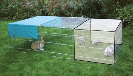 Kerbl Erweiterungselement für Freilaufgehege aus Metall 72 x 112 x 60 cm Silber – Bild 1 von 4