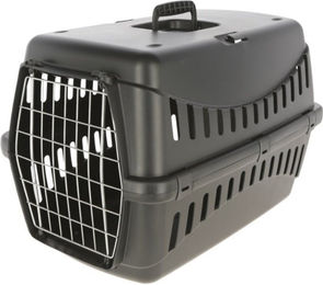 Kerbl Expedion Eco Transportbox aus recyceltem Kunststoff für Katzen und kleine Hunde bis 11 kg Schwarz – Bild 1 von 6