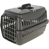 Produktbild von Kerbl Expedion Eco Transportbox für kleine Hunde und Katzen aus recyceltem Kunststoff 45x30x30cm Schwarz - 1 Stk.