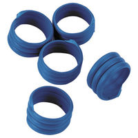 Produktbild von Kerbl Farm Spiralringe aus Kunststoff Blau 16 mm 20 Stück für Hühner und Puten