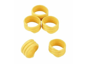 Produktbild von Kerbl Farm Spiralringe für Hühner und Puten aus Kunststoff gelb 16 mm 20er Pack