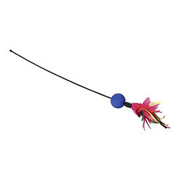 Produktbild von Kerbl Federwedel mit Rassel bunt 51 cm für Katzen