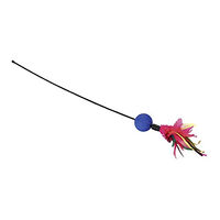 Produktbild von Kerbl Federwedel mit Rassel bunt 51 cm für Katzen
