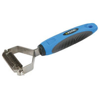 Produktbild von Kerbl Fell-Entfilzungsstriegel B7 Blau 18 cm zum Entfilzen und Ausdünnen für Langhaar Tiere