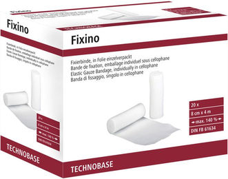 Kerbl Fixino Technobase Fixierbinde zur Wundpflege in Weiß 8cm x 4m – Bild 1 von 4
