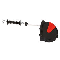 Produktbild von Kerbl Flexigate Flexibles Torsystem mit 6 mm Seil in Schwarz/Rot - 7,5 m