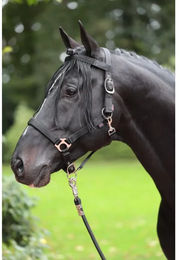 Kerbl Fliegenfransenband mit Klettverschluss für Pferde Schwarz Pony – Bild 1 von 3