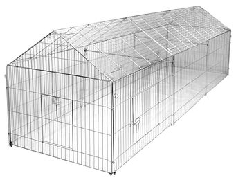 Kerbl Freilaufgehege Erweiterungselement für Kaninchen aus Metall in Silber – Bild 1 von 2