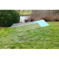 Produktbild von Kerbl Freilaufgehege für Kaninchen aus Metall mit Wasserdichtem Spitzdach 180 x 90 x 75 cm