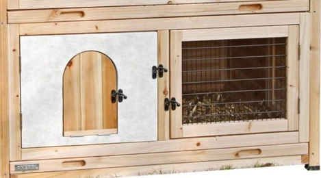 Kerbl Frontteil unten aus Holz mit 3 getrennten Türen in Braun Natur 1 Stück – Bild 1 von 2
