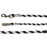 Produktbild von Kerbl Führstrick Mustang mit Karabinerhaken in Schwarz Weiß Silber - 2 m