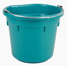 Produktbild von Kerbl Futter- und Wassereimer Flat Back aus Kunststoff in Türkis ca. 20 L - 20 l