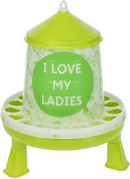 Kerbl Futterautomat für Geflügel mit Standfüßen und Love My Ladies Motiv 4 kg - 4 kg – Bild 1 von 13