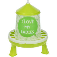 Produktbild von Kerbl Futterautomat für Geflügel mit Standfüßen und Love My Ladies Motiv 4 kg - 4 kg