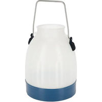 Produktbild von Kerbl Futtereimer aus Kunststoff mit Metallhenkel transparent und weiß